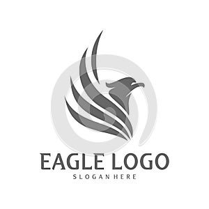 Eagle logo design vector, Phoenix logo concept, Simple Eagle logo template, Icon Symbol, Creative design