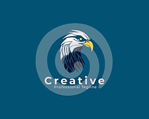 eagle logo, eagle head logo , falcon face logo vector eps file