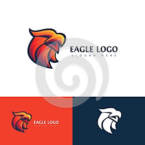 Eagle Logo Gram Eagle Head With Phoenix Fire Color
