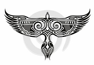 Eagle Logo Template.Vector illustration, Mayan aztec Graphic Design