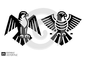 Eagle Logo Vector Set - Black and White
