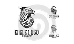 Eagle logo vector. Stylized graphic eagle bird logo template