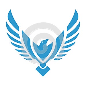 Eagle mascot business logo icon
