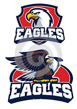 Eagle mascot in set