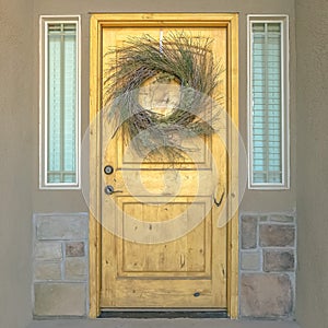 Eagle Mountain home with wreath on the front door