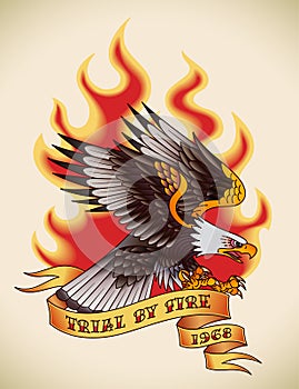 Eagle old-school tattoo