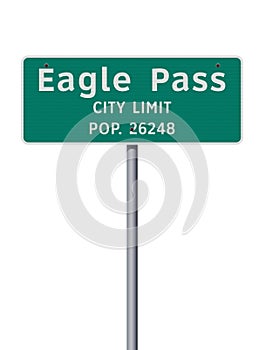 Eagle Pass City Limit road sign