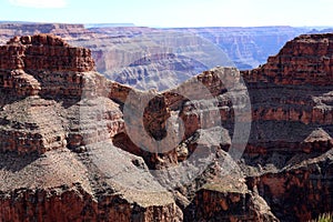 Eagle Point at the Grand Canyon, carved by the Colorado River in Arizona, United States.