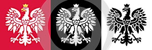 Eagle Polish Sign Emblem Poland Vector Silhouette Graphic