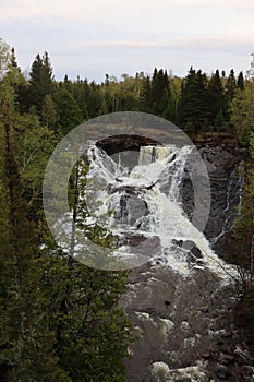 Eagle River Falls in Michigan
