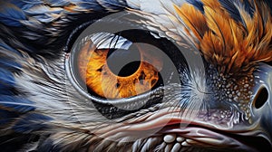 Hyper-realistic Eagle Eye Painting With Stunning Detail photo