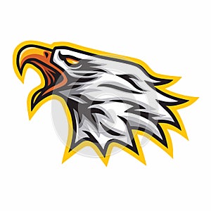 Eagle Scream Mascot Vector Logo Sign
