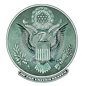 Eagle seal from dollar bill