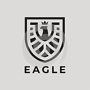 Eagle shield logo icon
