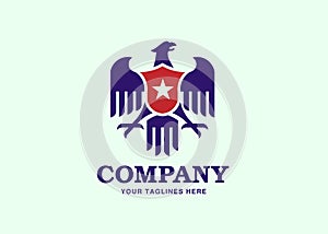 Eagle and star Logo Vector Logo