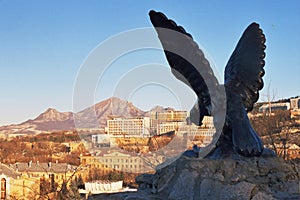 Eagle statue in Emblem Pleasure Resort in Pyatigor