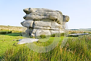 The Eagle Stone gritstone outcrop on Baslow Edge