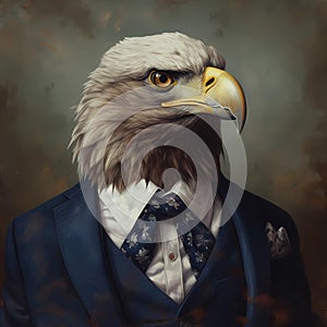 Eagle in a Suit - Victorian 1800s Style (AI-Generated)