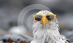 Eagle in Sunglasses Majestic and Stylish Sky Sovereign