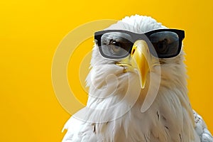 Eagle in Sunglasses Majestic and Stylish Sky Sovereign