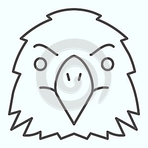 Eagle thin line icon. Falcons head vector illustration isolated on white. Hawk bird outline style design, designed for photo