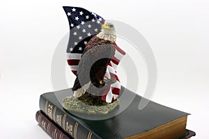 Eagle on two Bibles