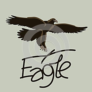 Eagle vector illustration style flat