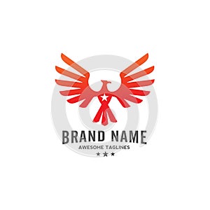 Eagle Vector with star logo