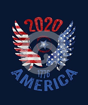 Eagle Wing USA Design 2020 And 1776