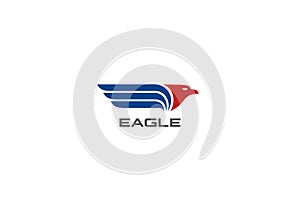 Eagle Wings Logo abstract design vector template. Falcon Hawk Logotype concept icon