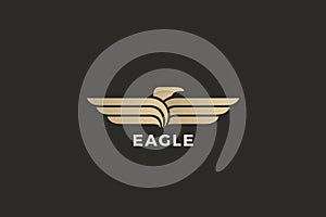 Eagle Wings Logo abstract luxury design vector template. Falcon Hawk Logotype concept icon