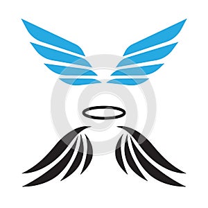 Eagle wings vector. Wings angel isolated. Bird wings cartoon art