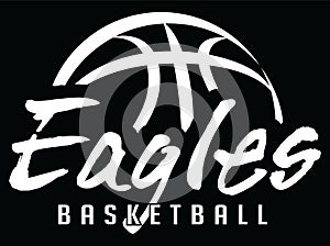 Eagles Basketball Team Graphic White Version photo
