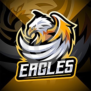 Eagles esport mascot logo design photo