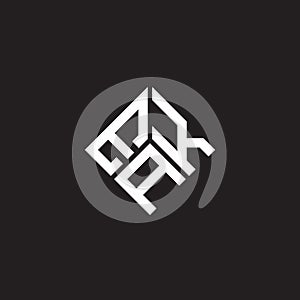 EAK letter logo design on black background. EAK creative initials letter logo concept. EAK letter design