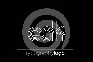 EAK modern geometric typography logo
