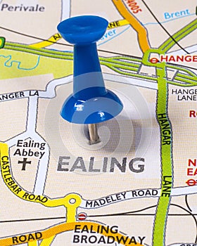 Ealing on a UK Map