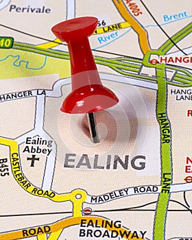 Ealing on a UK Map