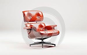 Eames Chair on a White Background -Generative Ai