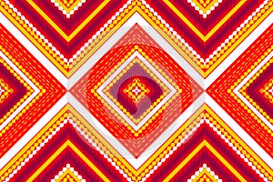 eamless design pattern, traditional geometric zigzag pattern.white yellow red vector