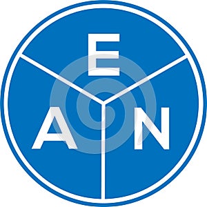EAN letter logo design on white background. EAN creative circle letter logo concept. EAN letter design photo
