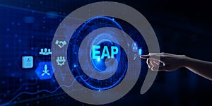 EAP Employee assistance program business finance concept on screen