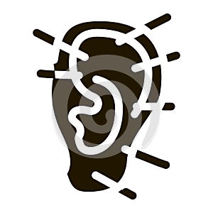 ear acupuncture icon Vector Glyph Illustration