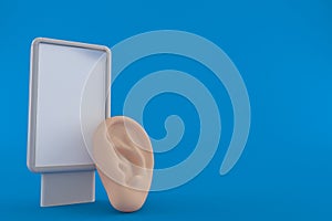 Ear with blank billboard