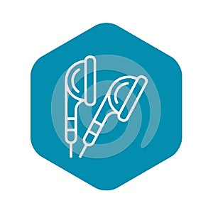 Ear buds icon, outline style