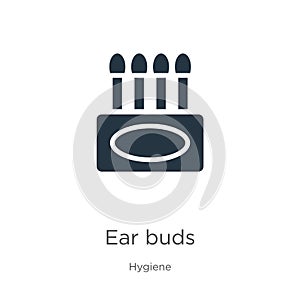 Ear buds icon vector. Trendy flat ear buds icon from hygiene collection isolated on white background. Vector illustration can be