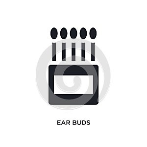 ear buds isolated icon. simple element illustration from hygiene concept icons. ear buds editable logo sign symbol design on white