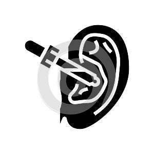 ear care audiologist doctor glyph icon vector illustration