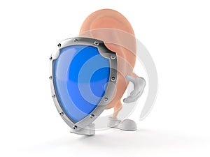 Ear character with protective shield