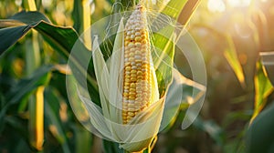 The Ear of Corn in Sunlight.AI generated image